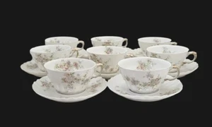 Antique/Vintage Theodore Haviland Limoges France Cup & Saucer Set Lot Of 8 - Picture 1 of 13