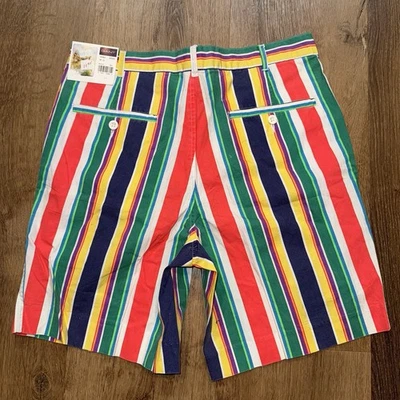 Pantalones Cortos Gant De Colección Para Hombre 32 De Colección Años 80 90 Sin Stock Rayas Bloque de Color Nuevo de Lote Antiguo Foto 1 de 4