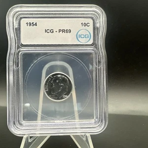 1954 10C Proof Roosevelt Dime - ICG PF69 - 0113 - Picture 1 of 4
