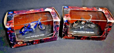New-Ray Toys 2005 Indian Camel Back Single & Indian Twin Racer w Boxes - Image 1 of 4