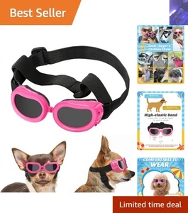 Comfortable Sponge-Padded Dog Sunglasses for Small Breeds - UV & Wind Protection - Picture 1 of 11