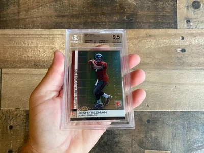 Josh Freeman Topps Finest Rookie Card 2009 Beckett Gem Mint 9.5 Tampa Bay 61 - Image 1 of 4