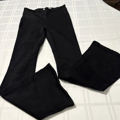 Anthropologie Ella Moss女式中腰喇叭牛仔裤黑色29宽, — 第 1/4 张图片