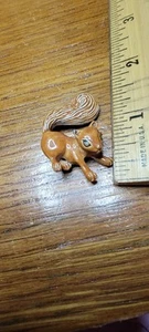 Vintage 60er Gerry's Anstecknadel / Brosche - EICHHÖRNCHEN - braune Streubrosche Anstecknadel - Bild 1 von 4