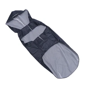  Reflektierende Haustier Hund Regenmäntel mit Kapuze große Hunde wasserdichte Kleidung Hund Regenmantel - Bild 1 von 12