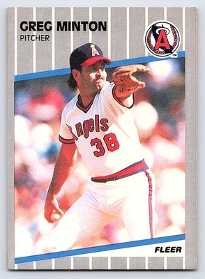 1989 Fleer #485 Greg Minton California Angels - Image 1 of 2