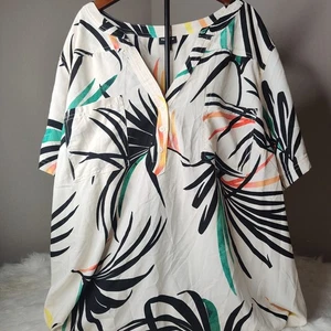 Top TORRID donna 5X taglie forti blusa floreale manica corta - Foto 1 di 6