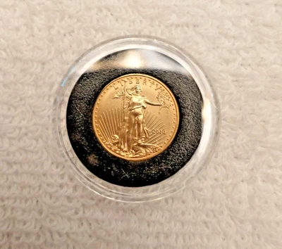 US $5.00 Brilliant Uncirculated 2014 Coin , Contains 1/10 Ounce Fine Gold - Image 1 of 2