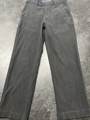 IZOD 灰色涤纶混纺弹力舒适经典正装裤男孩 8 码 — 第 1/4 张图片