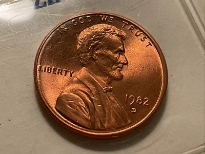 1982 d Lincoln Small Year- 2.5 grams Zinc. Uncirculated. - Image 1 of 2