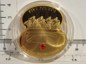 (L1159) £5 Guernsey 2011 "Royal British Legion" Poppy 5 Pounds Coin (b) - Picture 1 of 2