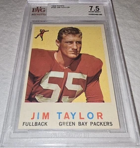 1959 Topps #155 Jim Taylor - BVG 7.5 - Green Bay Packers - Picture 1 of 7