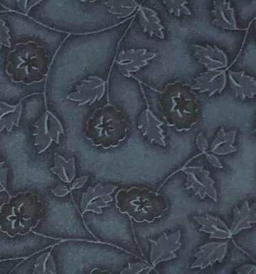 RJR Fabrics 2007 Sari Blue Gray Floral Fabric 19.5” x 18” Sewing Crafts - Image 1 of 2