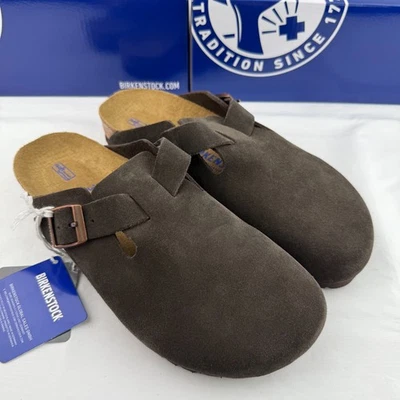 Birkenstock Boston Mocha замшевая кожа мягкая стелька сабо выберите размер - Изображение 1 из 4