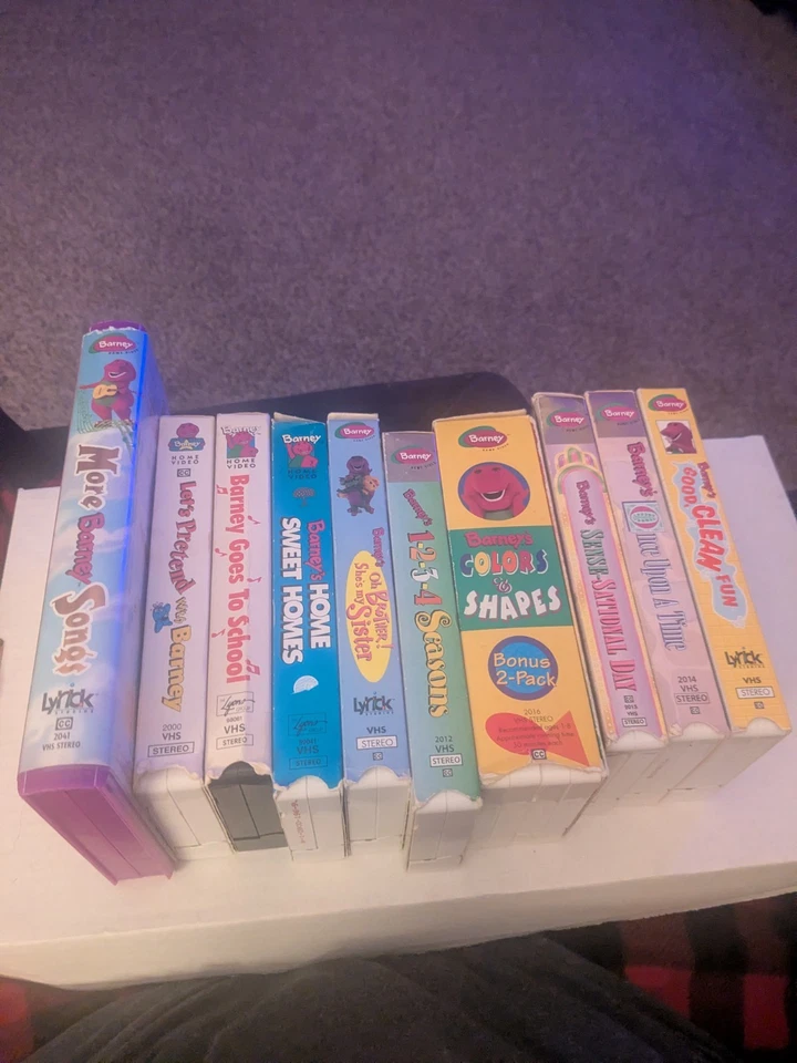 Lot of 11 Barney The Purple Dinosaur VHS Collection Vintage Kids Learning Used - Image 1 of 4