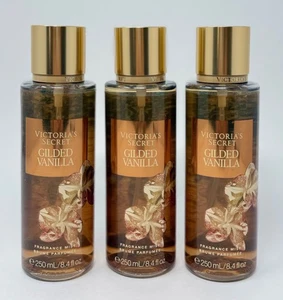 LOT OF 3 VICTORIA'S SECRET GILDED VANILLA FRAGRANCE MIST BODY SPRAY 8.4OZ LARGE - Picture 1 of 7