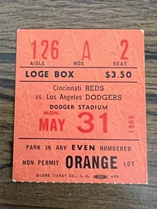 May 31st 1965 Dodgers / Reds Double Header- Pete Rose / Frank Robinson! - Picture 1 of 10
