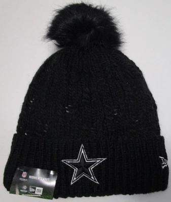 New Era Dallas Vaqueros Gorra Gorro Calavera Tejido Esquí Sombrero Tobogán Adulto Mujer Nuevo con Etiquetas Foto 1 de 4