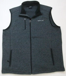 Charles River Gray Men's Vest Jacket Coat Solid Zipper Front XL Polyester WS97 - Picture 1 of 4