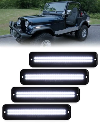 Front Rear Fender LED Side Marker Lights For Jeep Cherokee CJ5/6/7 J10/20 Pickup Foto 1 de 4
