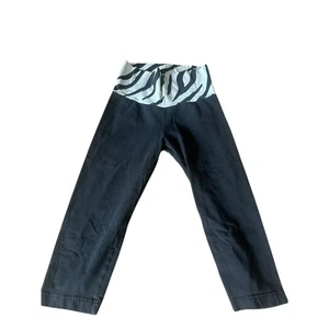 Boxercroft Girls Black Zebra Print Leggings Yoga Pants Youth Size Large - Picture 1 of 5