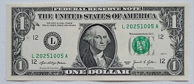 October 05, 2025 (L20251005A) Birthday/Anniversary Note $1 Dollar Uncirculated - Image 1 of 2