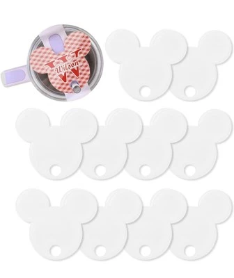 10 Mickey Mouse Head Acrylic Sublimation Name Plate Lid Toppers 40oz Tumbler Mug - Image 1 of 4