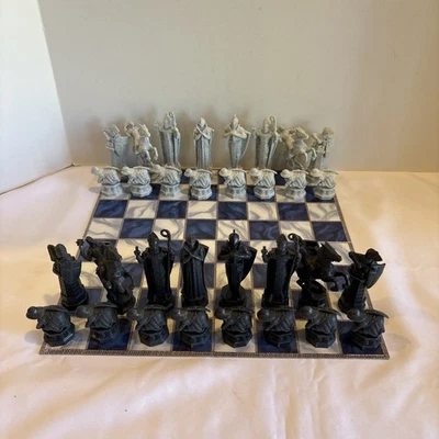 Harry Potter Chess COMPLETE Set 32 Pieces with Board NO Box Mattel 2009 - Image 1 of 4