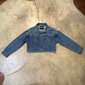 Fashion Nova Jacket Womens Size S Blue Made In Heaven Cropped Denim Dark Wash - Picture 1 of 8