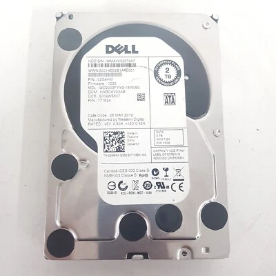 Dell 02G4HM 2TB 7.2k RPM  Hard Disk Drive WD2003FYYS-18W0B0 - Image 1 of 4