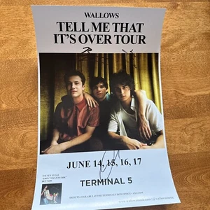 Cartel del concierto firmado 2022 NY de Wallows Braeden Lemasters, Dylan Minnette, Cole - Imagen 1 de 7