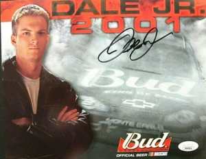 Dale Earnhardt Jr NASCAR Driver Signed 8x10 Photo 2001 Stats Card Autograph JSA - Picture 1 of 4