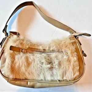 BCBGirls Tan/Taupe Faux Fur Leather Hand Bag - Picture 1 of 3