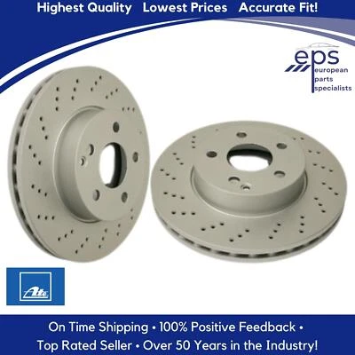 Mercedes Front Brake Disc Rotors L & R 08-15 C250 C300 Ate SP28100 204 421 36 12 - Image 1 of 4