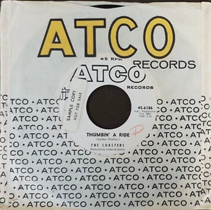 The Coasters - Thumbin' A Ride / Wait A Minute 7” Promo Single 1961 ATCO USA - Picture 1 of 4
