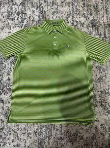 Peter Millar Sommer Comfort Golf Polo grün Shirt Herren Gr. L gestreift - Bild 1 von 4