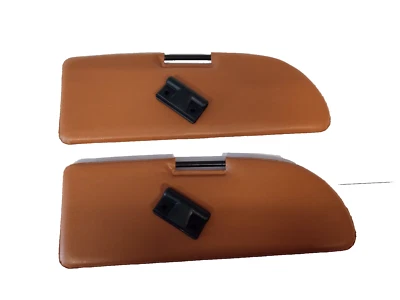 COPPIA PANTINE PARASOLE PER FIAT 500 EPOCA COLORE OCRA + 2 CERNIERE - Image 1 of 4