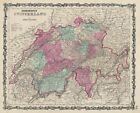 1863 Johnson Map Of Switzerland