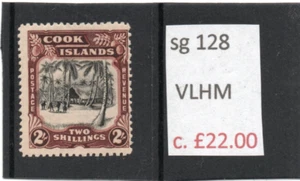 Islas Cook GV1 1938 2s negro y rojo-marrón sg 128 VLH. como nuevo - Imagen 1 de 2