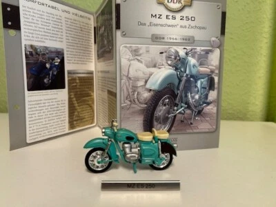 MZ ES 250-Motorrad-Moped-Modell 1:24-Atlas mit Datenblatt - Bild 1 von 2