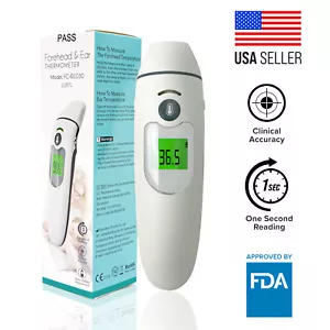 No Touch Non Contact Forehead Ear Digital Infrared Thermometer Medical Grade FDA - Picture 1 of 5