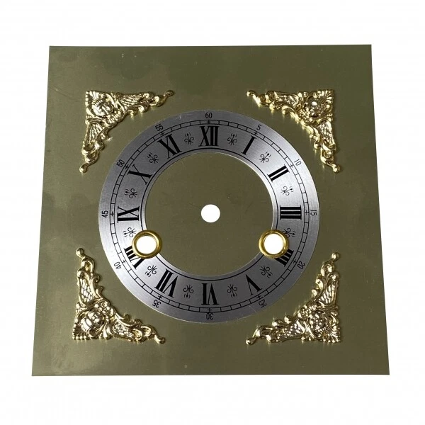 New 31 Day Gold Metal Clock Dial Face Black Roman Numerals Gold & Silver Face - Image 1 of 1