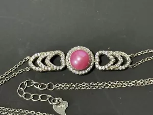 Sterling Silver Crystal Pearl Bracelet 8” - Picture 1 of 5