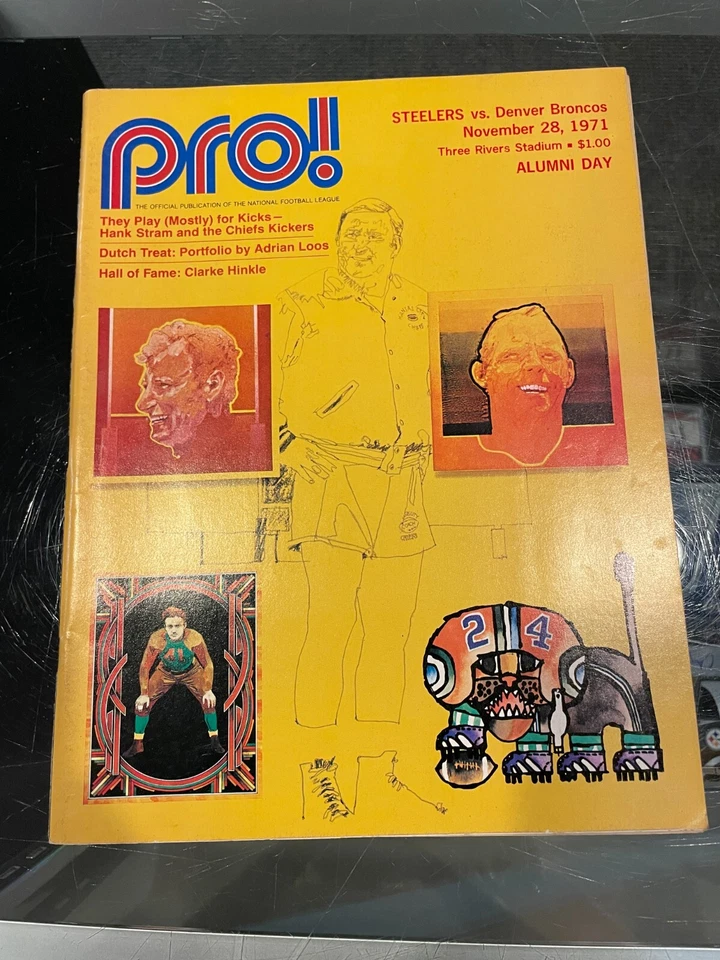 1971 PITTSBURGH STEELERS DENVER BRONCOS 3 RIVERS STADIUM GAME PROGRAM NM - Image 1 of 1
