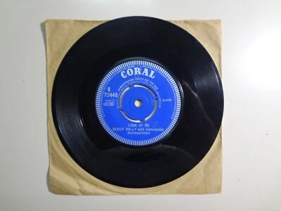 BUDDY HOLLY: Look At Me-Mailman,Bring Me No More-U.K. 7" 1961 Coral Q 72445 Demo - Image 1 of 2
