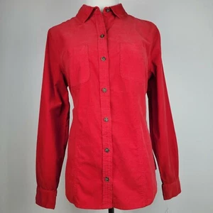 Charter Club Women's Long Sleeve Corduroy Shirt Color Red Core Fash Woven Size S - Picture 1 of 11