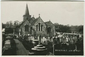 CHURCH, BRADING - Isle of Wight Postcard Real Photo - Picture 1 of 2
