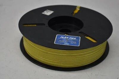 PlastTies Plastic Paper Twist Ties Spool Yellow 27 Gauge 2000' x 5/32" 312 - Image 1 of 4