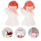 2 Angels Cake Topper Figurines for Wedding Birthday Party