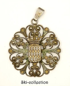 Bijoux Pendentif ancien. Blason de MONACO. Vers 1900 - Picture 1 of 3